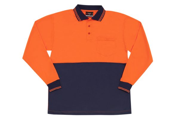 Hi Vis Long Sleeve Polo 200 gsm