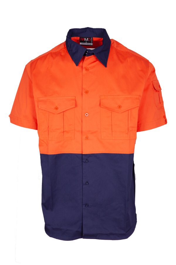 Mens Open Front Short Sleeve Shirt