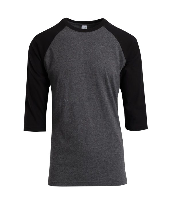 Mens 3/4 Sleeve Raglan T-Shirt. 100% Cotton. 195gsm - T343RG - Image 2