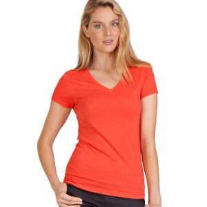 Ladies Marl V-Neck T-Shirt