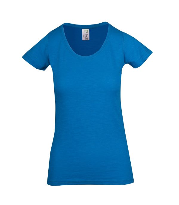 Ladies Raw Cotton Wave T-Shirt. 80% Cotton 20% Polyester. 135gsm - T917LD - Image 2