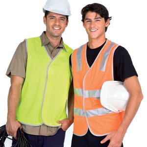 Mens Polyester Vest with reflective Tape