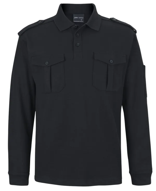 Mens Long Sleeve 250 Epaulette Polo