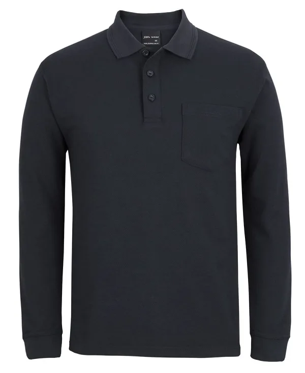 Mens Long Sleeve Pocket Polo