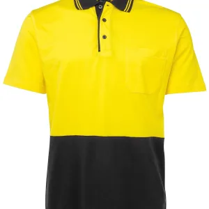 Mens Hi Vis Short Sleeve Polo