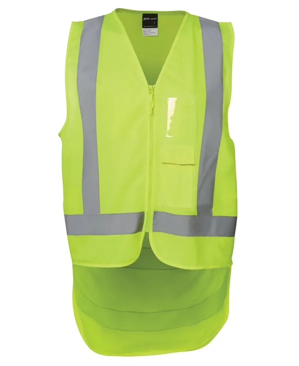 Mens Hi Vis Zip Drop Tail H Pattern DN Vest