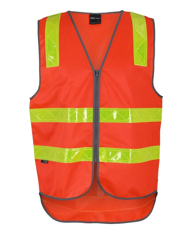 Mens Vic Road DN Zip Safety Vest With Reflective Tape