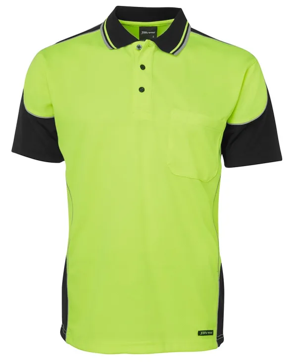 Mens Hi Vis Contrast Piping Polo