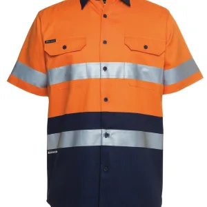 Hi Vis Open Front Short Sleeve DN Work Shirt