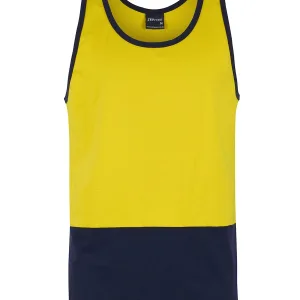 Mens Hi Vis Cotton Singlet