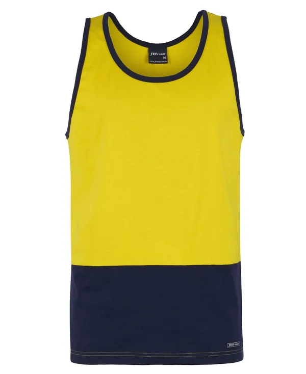 Mens Hi Vis Cotton Singlet