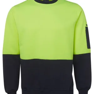 Mens Hi Vis Fleecy Crew