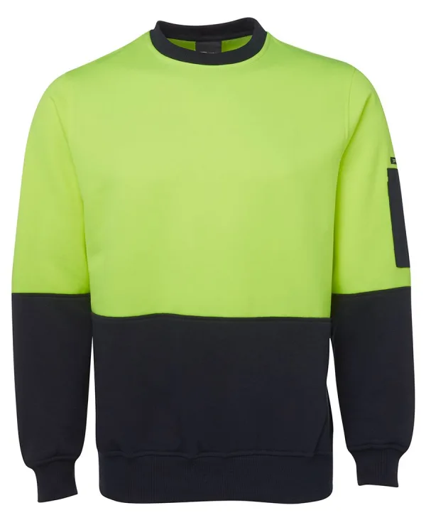 Mens Hi Vis Fleecy Crew