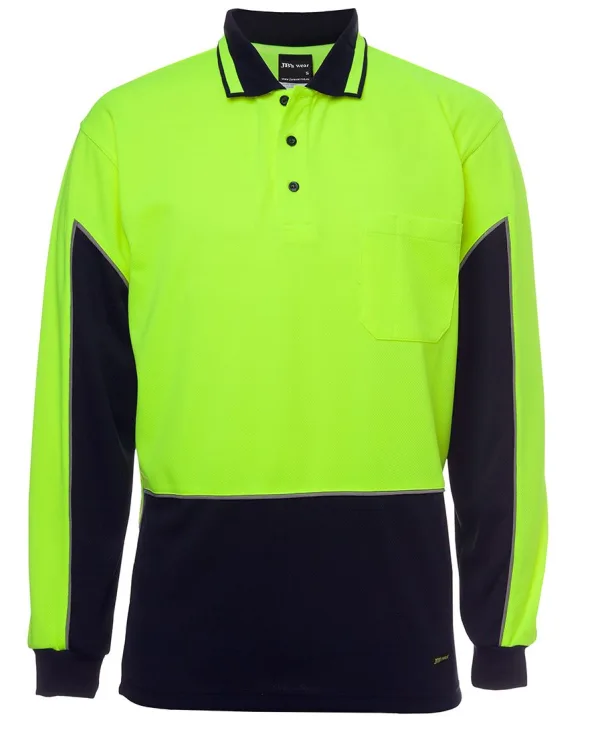 Mens Hi Vis Long Sleeve Gap Polo