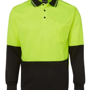 Hi Vis Long Sleeve Traditional Polo