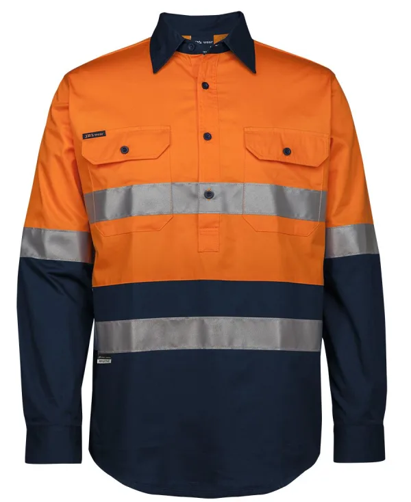 Hi Vis Close Front Long Sleeve Work Shirt