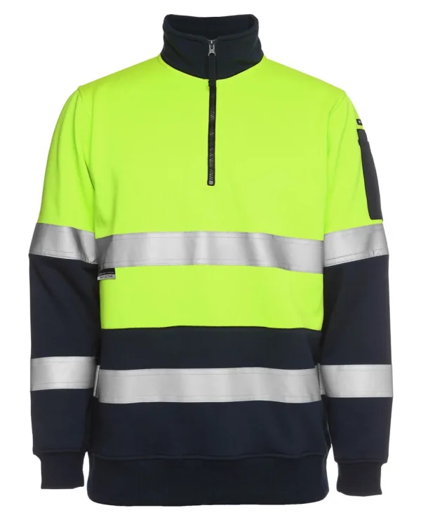 Hi Vis (D+N) 1/2 Zip Fleecy Sweat