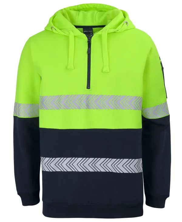 Hi Vis 1/2 Zip Segmented Tape Hoodie