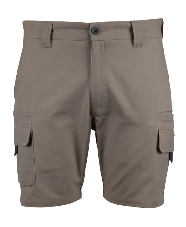 Mens Multi Pocket Stretch Canvas Shorts