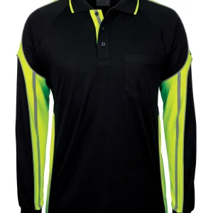 Mens Long Sleeve Street Panel Polo