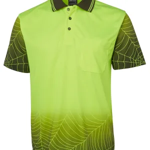 Mens Hi Vis Short Sleeve Web Polo