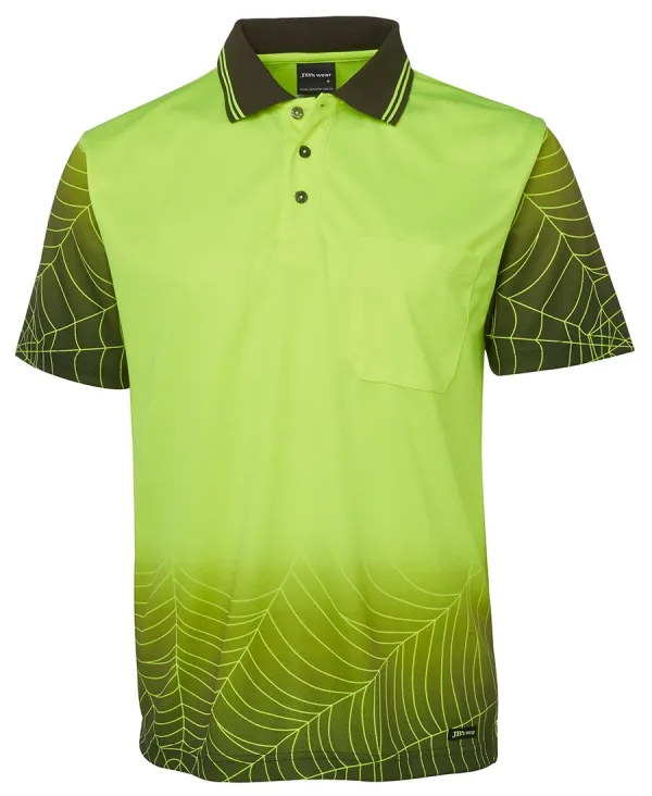 Mens Hi Vis Short Sleeve Web Polo