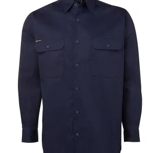 Men's Open Front Long Sleeve Work Shirts