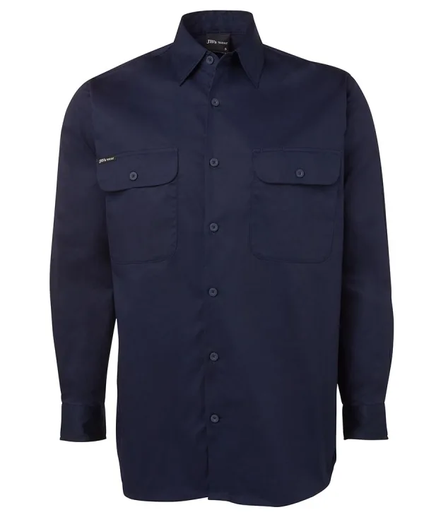 Men's Open Front Long Sleeve Work Shirts