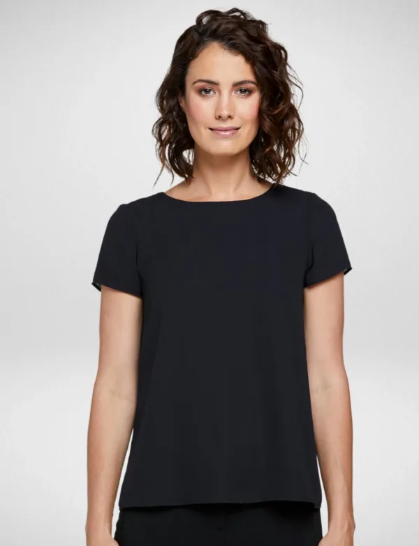 Ladies HARMONY Loose Fit Short Sleeve Blouse