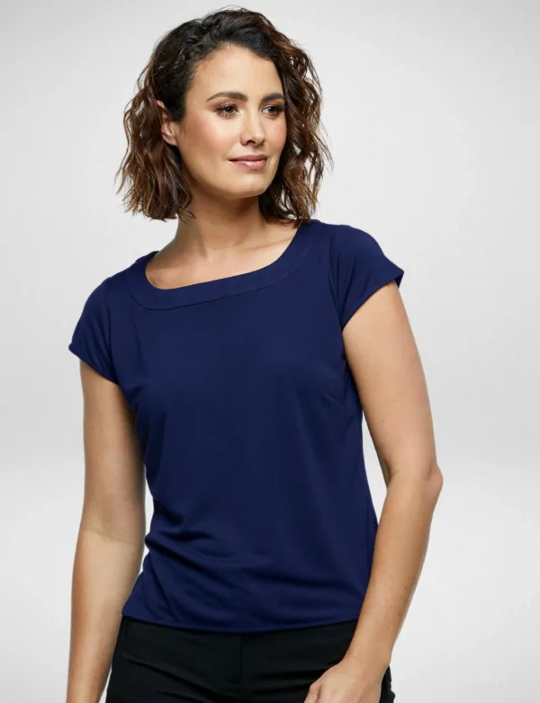 Ladies CAPRICE Semi Fit Cap Sleeve Blouse