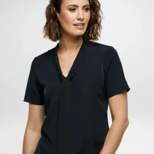 Ladies WILLOW V-Neck Short Sleeve Blouse