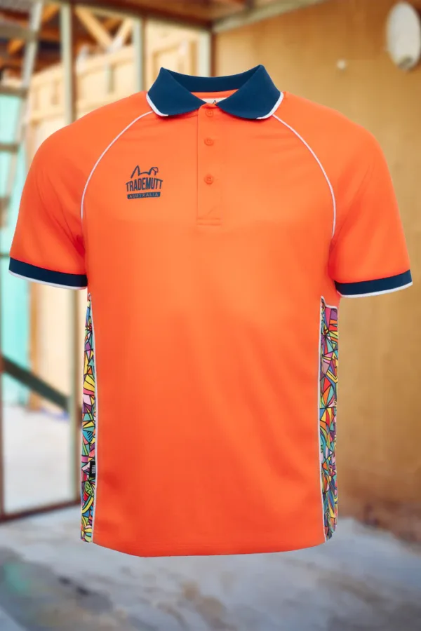 Unisex RPET Bonza Orange Polo. 100% RPET. 150gsm - 21505 - Image 3