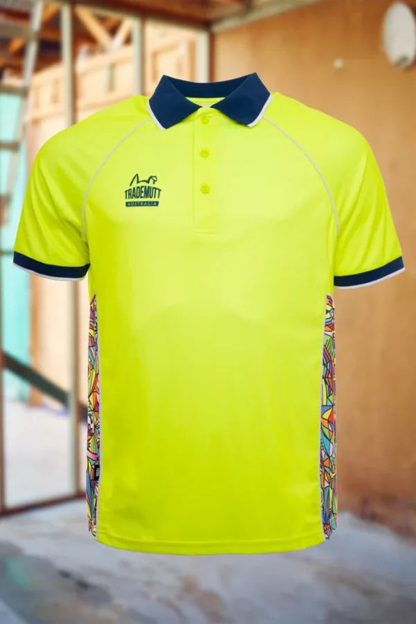 Unisex RPET Bonza Yellow Polo. 100% RPET. 150gsm  - 21506 - Image 3