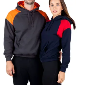 Mens Shoulder Contrast Panel Hoodie