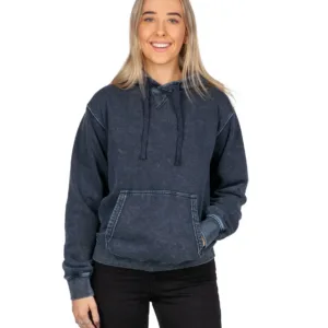 Ladies Juniors Stone Wash Hoodie