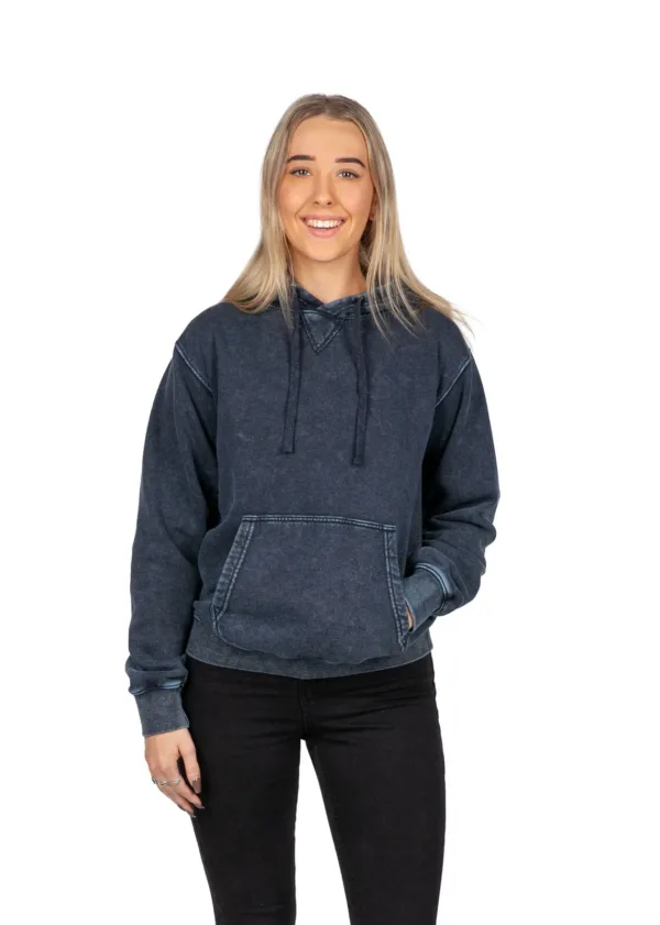 Ladies Juniors Stone Wash Hoodie