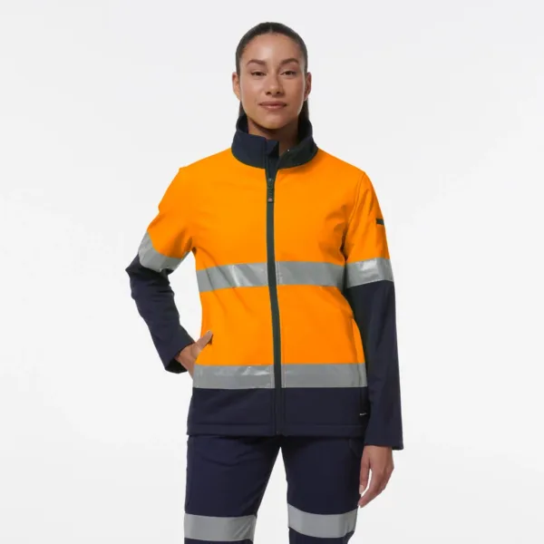 Ladies Reflective Spliced Soft Shell Jacket