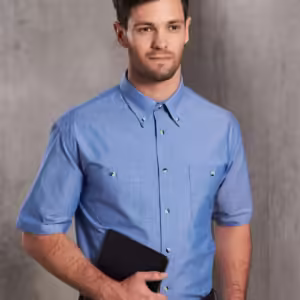 Men's Chambray Short Sleeve. 55% Cotton - BS03S