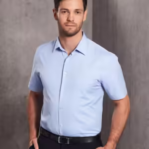 Men's CVC Oxford Short Sleeve Shirt. 60% Cotton - M7040S