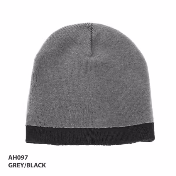 AH097 Acrylic Two Tone Beanie - Image 9
