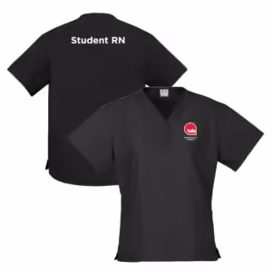 BACHELOR of Nursing - Ladies Scrub Top (BLACK)