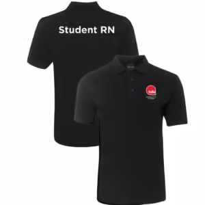 Bachelor of Nursing - Unisex Polo BLACK (Sizes 6XL - 13XL ONLY) YOU MUST ORDER SCRUB TOP FOR ALL OTHER SIZES