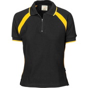 Ladies Poly/Cotton Contrast Raglan Panel Polo - 5246
